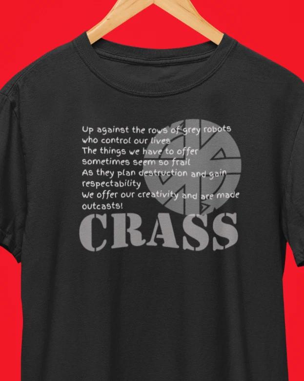 Crass Yes Sir I Will T-Shirt / Anarcho 80s Hardcore Punk Rock Anarchy Peace Tee M
