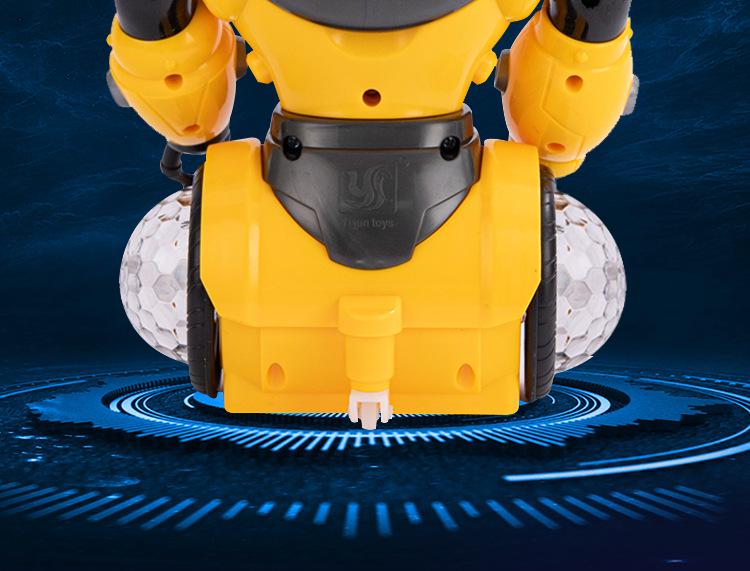360° Rotating Electric Robot Toy with Lights & Music for Kids