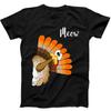 Turkey Meow Thanksgiving Best Seller Funny Gift Tee Black T Shirt 152