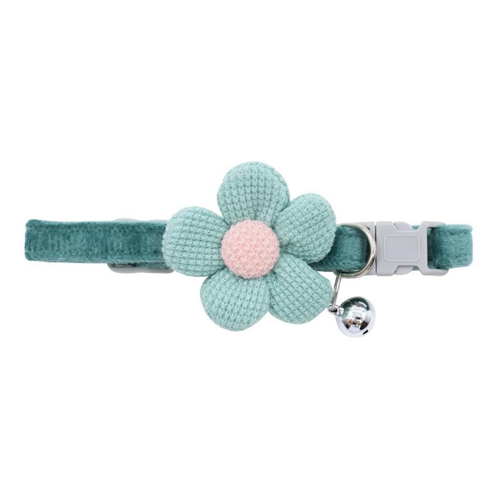 Flower Necklace Choker for Pet Neck Decorations Flower Bell Christmas Dog Necklace Pet Neck Jewelry
