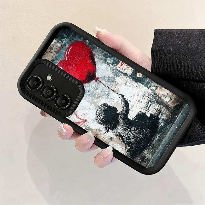 Handyhülle für Samsung Galaxy A17 A16 A15 A14 A13 B-Banksy Kunst Graffiti Künstler A56 A36 A26 A55 A35 A25 A54 A34 A24 A53 A33 A23 A