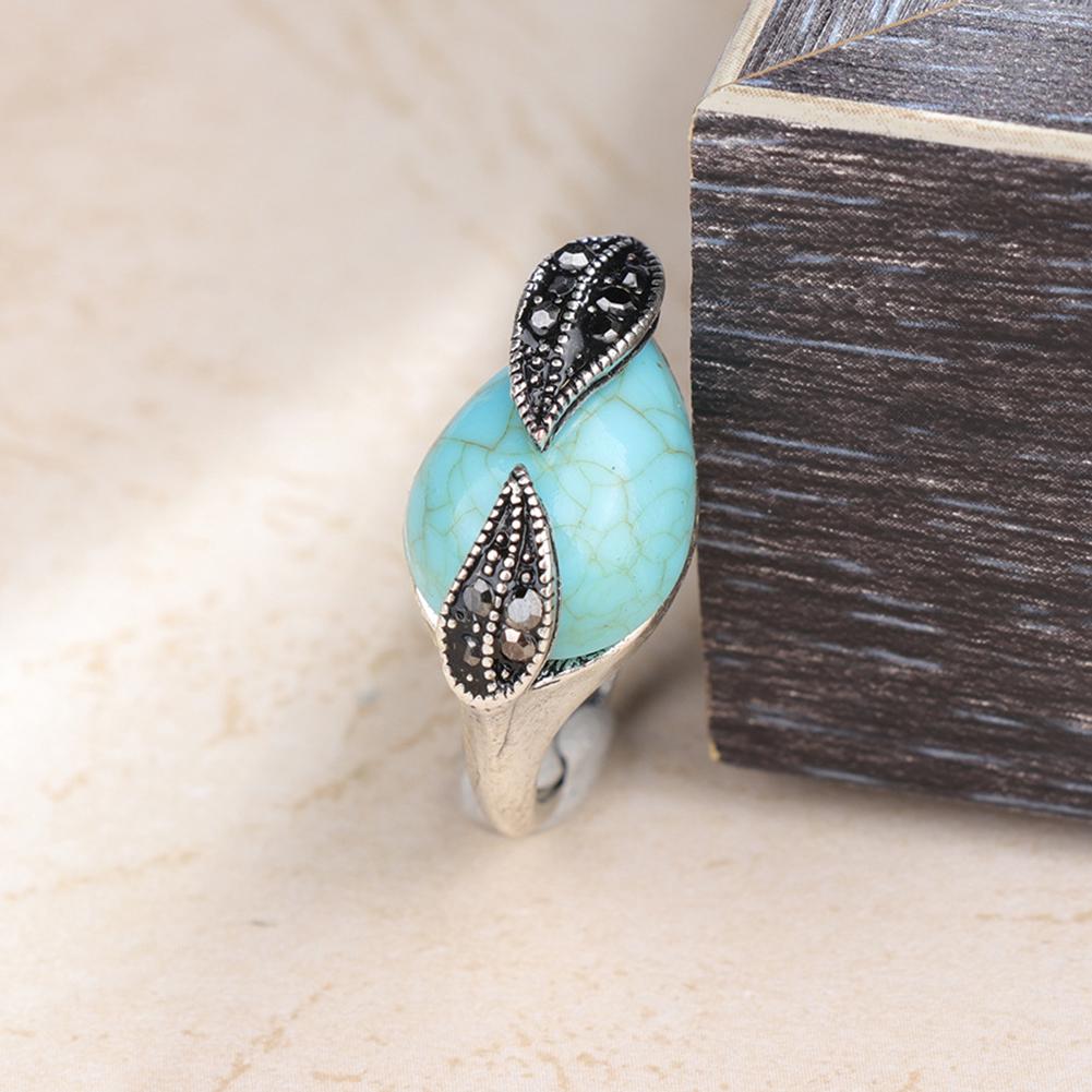 Collier Pendentif Bague Leaverback Boucle d'Oreille Ensemble de Bijoux Feuille Vintage