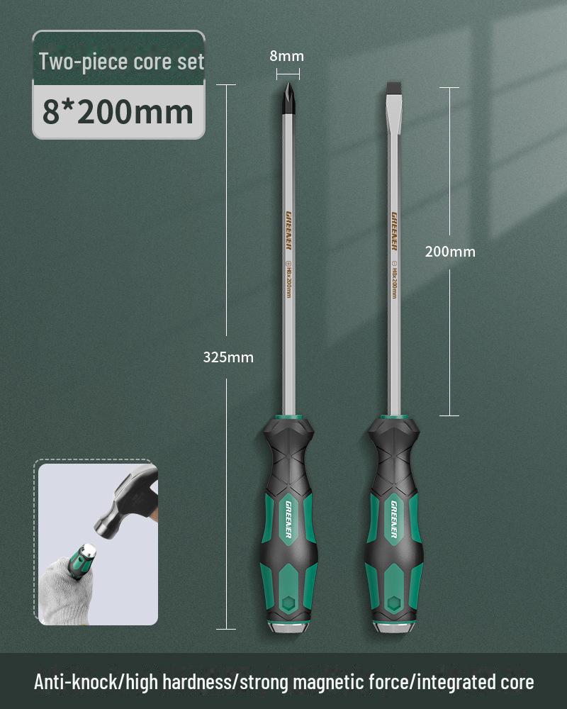 Green Forest Master Industrial Flathead & Phillips Screwdriver Set