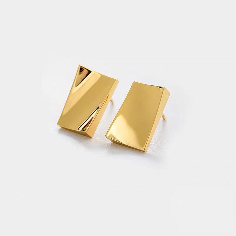 

Серьги-пусеты «Фундук» Самые простые для сочетания с модой Элегантные серьги с иглами из стерлингового серебра Оригинальные нишевые Классные Чувствительные серьги Tong Qin для женщин Gold