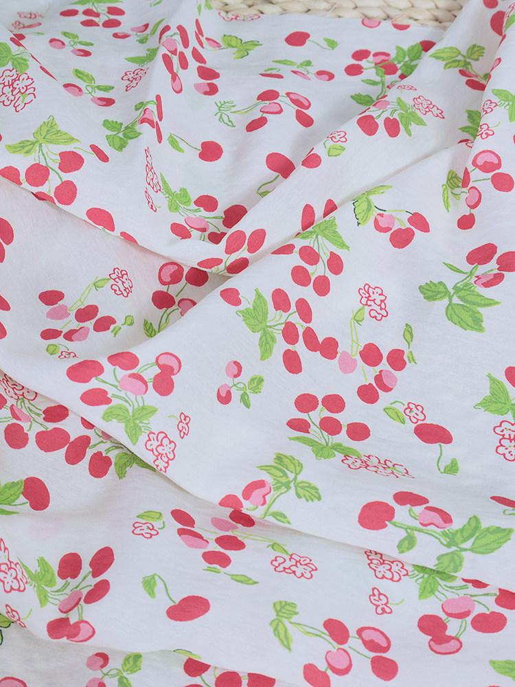 Chinese Style Floral Tencel Linen Fabric Lightweight Printed Cloth for Hanfu Cheongsam Dress Anti Mosquito Pants Garment Mater