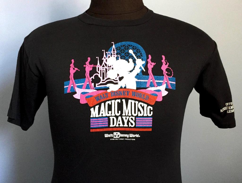 Vintage 80s Walt Disney World 1985 Magic Music Days T-Shirt - SMALL