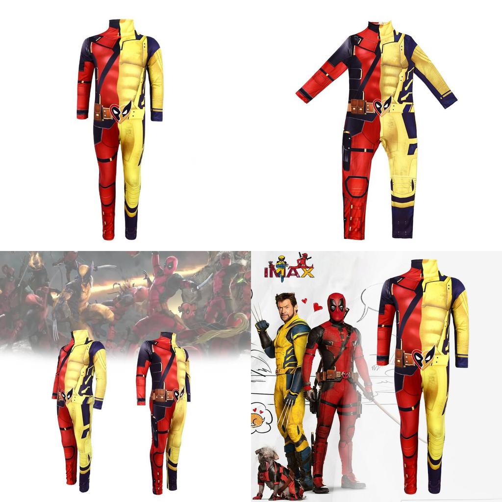 Marvel Deadpool Cosplay-Anzug mit Wolverine-Thema für Gaming und Rollenspiele Charaktere enthalten)