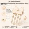 Hair Volumizing Clip Heated Volume for Fine Flat Hair, Electric Root Lifter Comb Tool Bangs with 2 Heat Settings, Puffy Natural Lift Booster