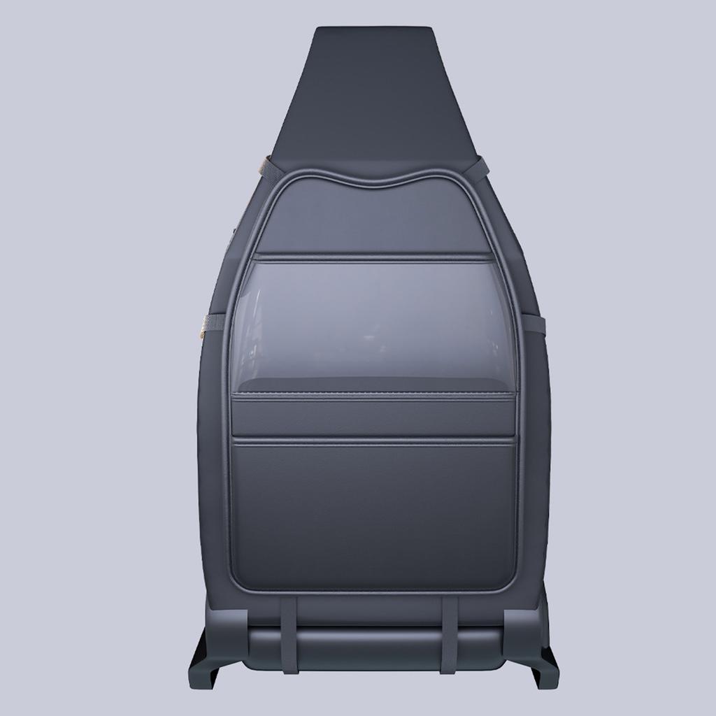 Car Seat Back Protector 2 In 1 PU Leather Anti Kick Pad With Storage Bag For Car Interior Accessories