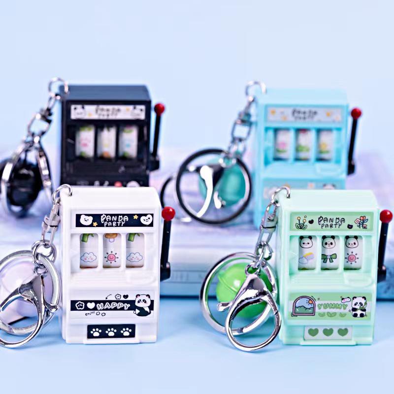 Mini Slot Machine Toy Keychain: Spinning Prize & Fruit Machine Accessories, Charms for Bags & Gifts