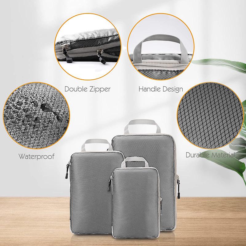 Waterproof Travel Storage Set: Compressible, Expandable Bag Trio for Shoes & Clothing