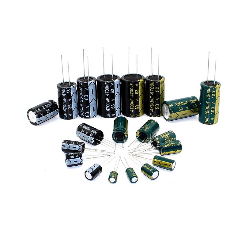 Condensator electrolitic JCCON 25V 3300uF, aur verde, frecvență înaltă, rezistență scăzută, durată lungă de viață, 13x25mm