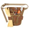 Waxed Canvas Waist Tool Pouch, Wear-resistant Hanging Storage Bag for Gardening Weeding & Electrician Tools