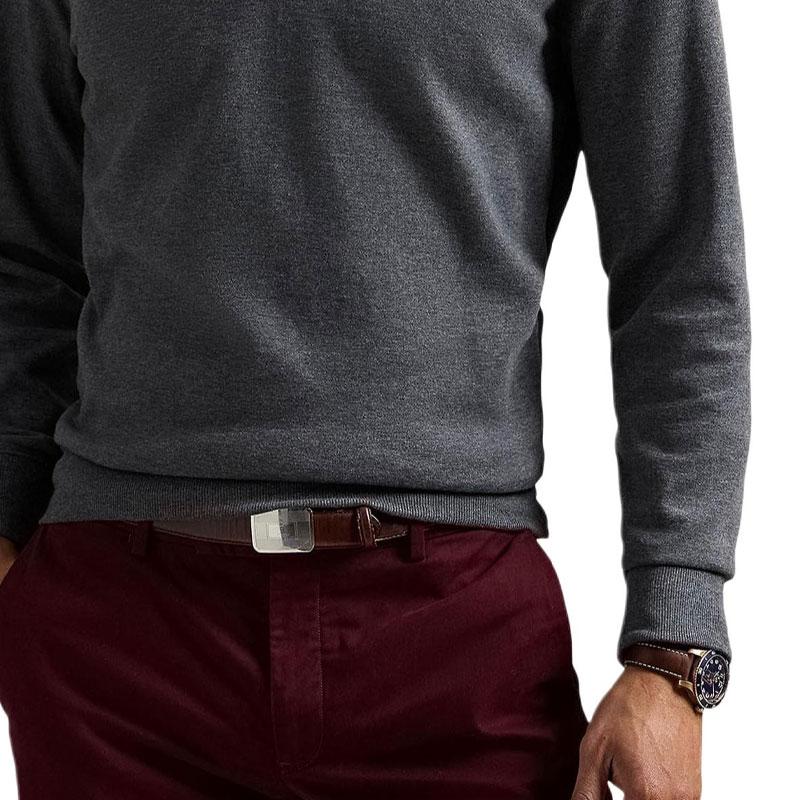 Polo Ralph Lauren Embroidered Pony Logo Knit Zip High Neck Sweatshirt Men sweatshirt 710890534-033