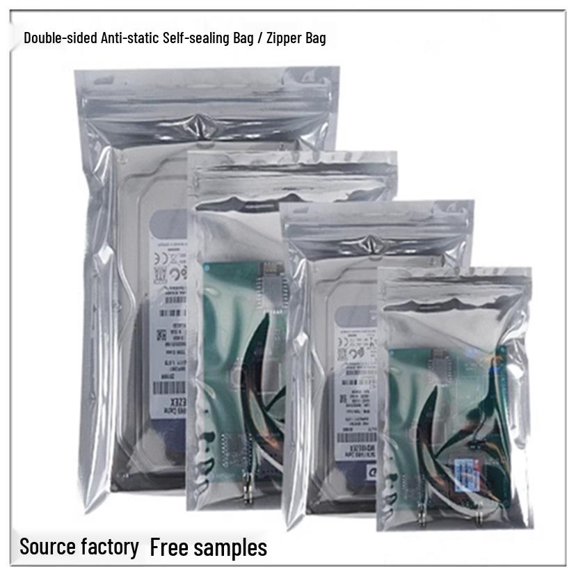 80x120MM Anti-Static Zipper Shielding Bag for LED, Motherboard, Hard Drive