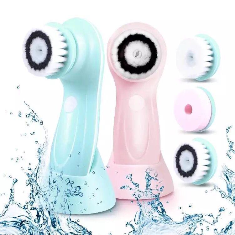 Waterproof Electric Facial Cleansing Brush - Blackhead Removal & Pore Cleanser