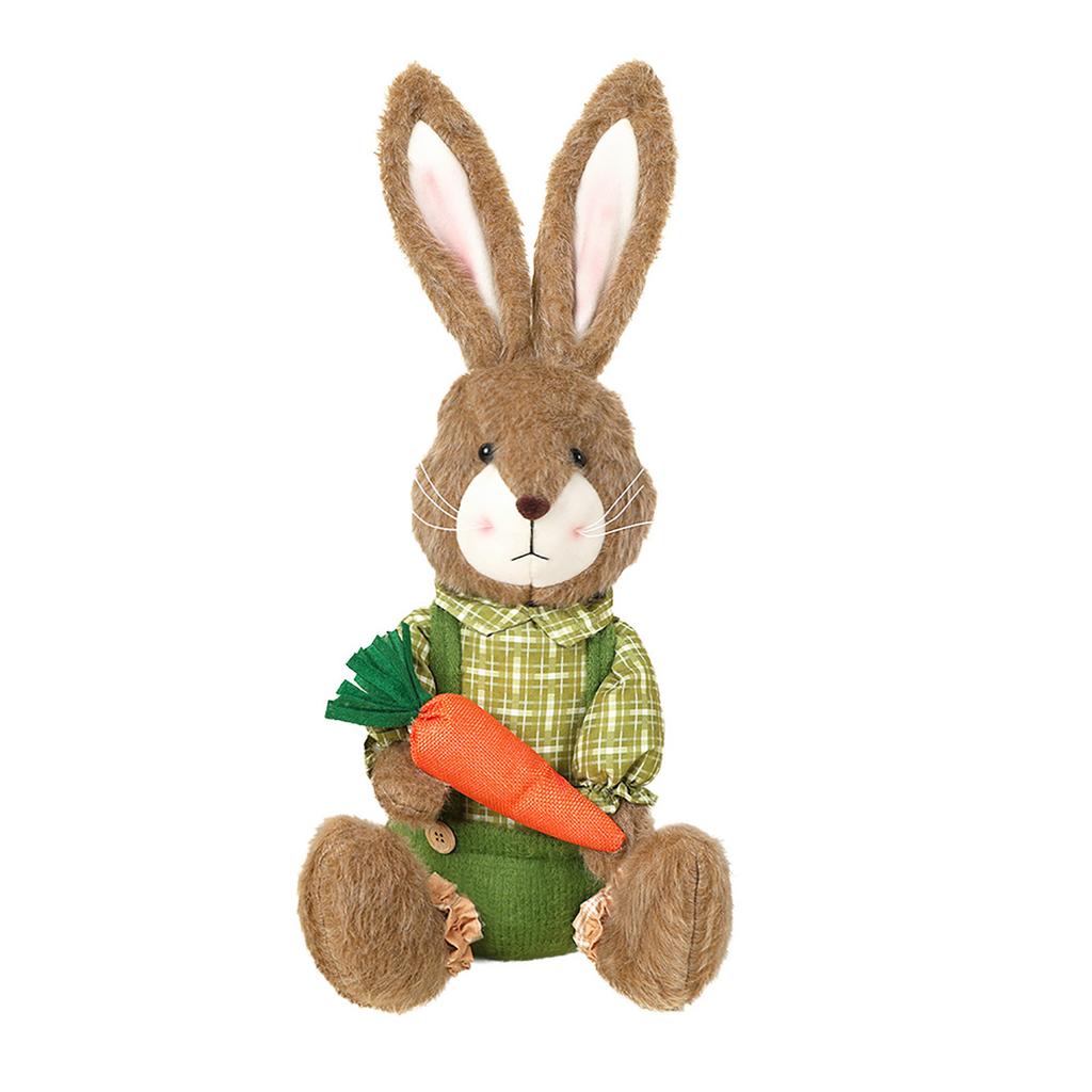 Easter Bunny Party Decor Realistic Ornament Handmade Home Store Decoration Country Retro Style Gift Window Display Prop