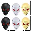 2x 3D Big Black Metal Skull Skeleton Evil Bone Car Emblem Badge Decal Sticker