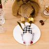 3/6pcs Christmas Decorations Tableware Holder Bag Gnome Tableware Fork Knife