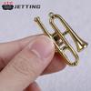 7PCS Mini Plastic Gold Musical Instrument For Christmas Tree Hanging Xmas Decor Gift Collecting Musical Toy
