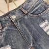 Fashionable Women's Denim Shorts Hot Pants Sexy High Waist Fashion Holes Women's Shorts