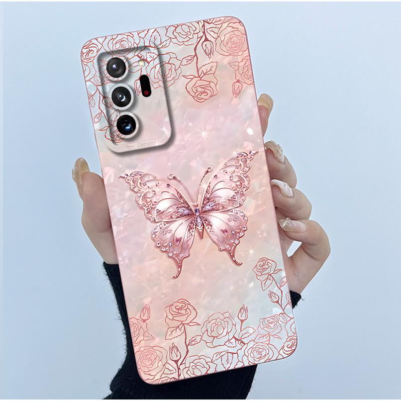 For Samsung Galaxy Note 20 Ultra Fashion Simplicity Oil Painting Flowers Ultra-thin Matte Anti-fingerprint Protector Phone Case