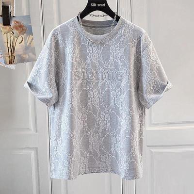 Siboisha Women's 2026 Summer Lace Embroidered T-shirt