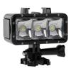 30M Wasserdichte Videoleuchte 3 Modi Taschenlampe mit Basis-Halterung & Schraube für GoPro, Insta360, DJI und Andere Action-Kameras