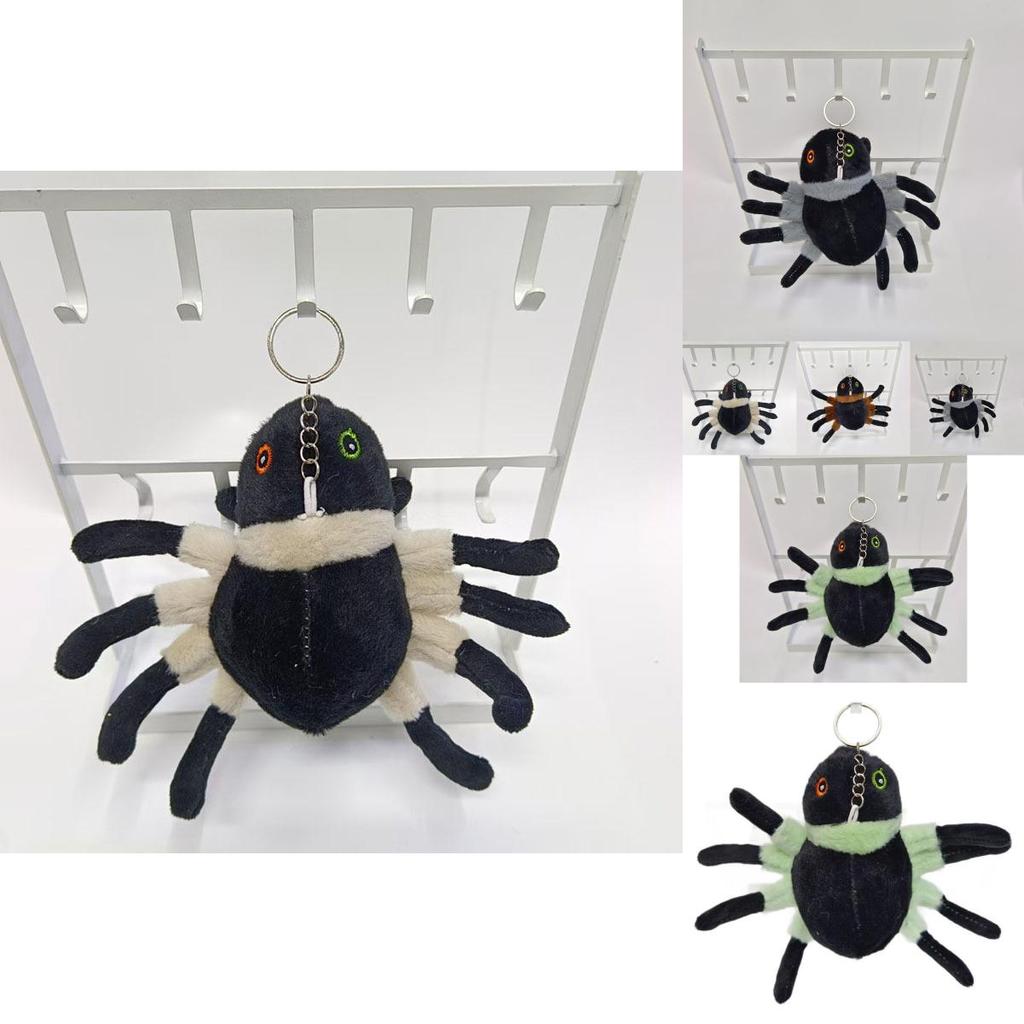 Adorable Cartoon Spider Plush Keychain Soft Toy For Bags And Halloween Decor