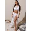 Womens Hollow Out See Through Beach Separates Dress Set Swimming