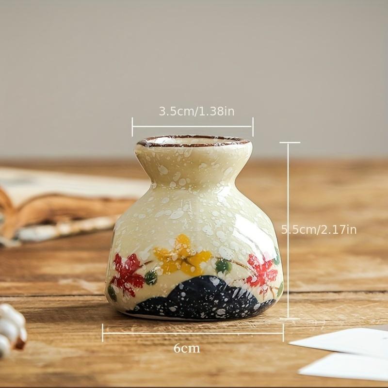 

1pc Vintage Ceramic Toothpick Holder Decorative Kitchen Storage Jar with Floral and Fish Design Kitchen Accessory