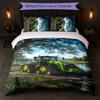 John Deere Print 3Pcs Duvet Cover Set 1 Duvet Cover and 2 Pillowcases Soft Bed Linen For Household Bedroom