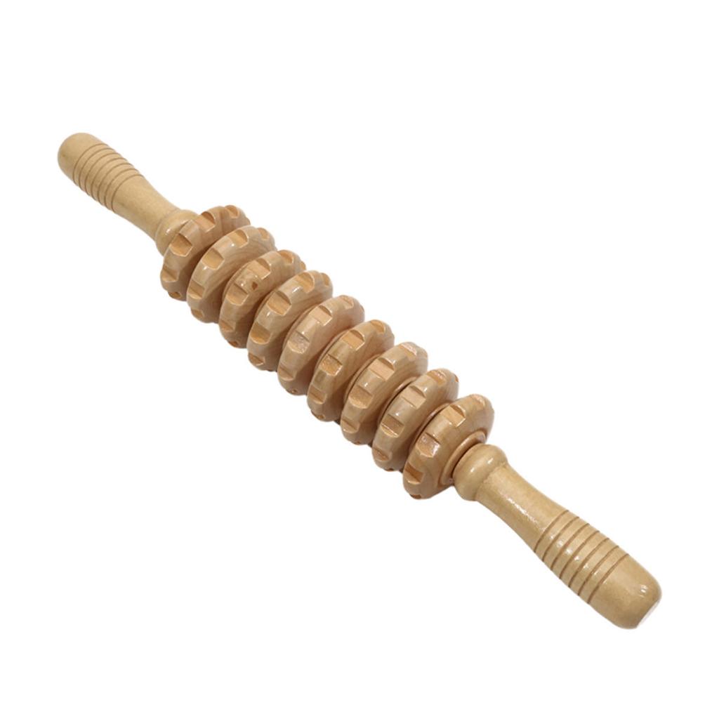 Wooden Therapy Massager Roller Trigger Point Massager Stick for Fascia Cellulite Muscle and Abdomen Body  Muscle Belly Relief Tool