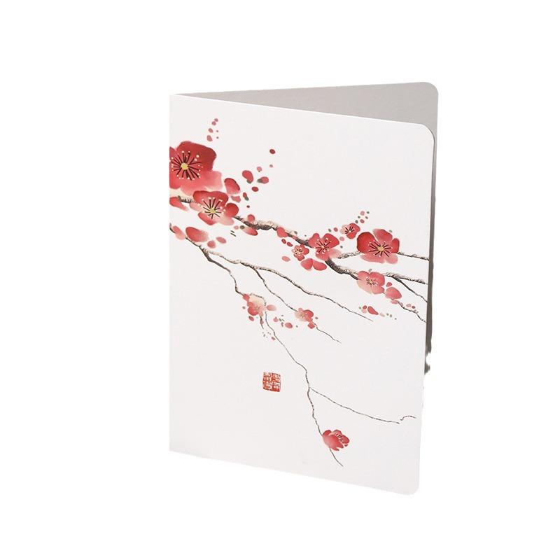 20p Chinese Ancient Style Greeting Card Birthday Gift Handwritten Greeting Card Envelope Ink Wash Postcard Holiday Greeting Card