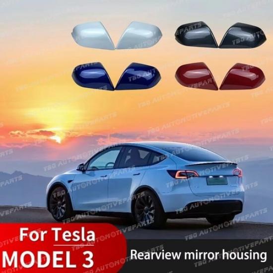 Side Mirror Cover For Tesla Model 3 2018 -  Wing View Mirror Shell Cap Cover