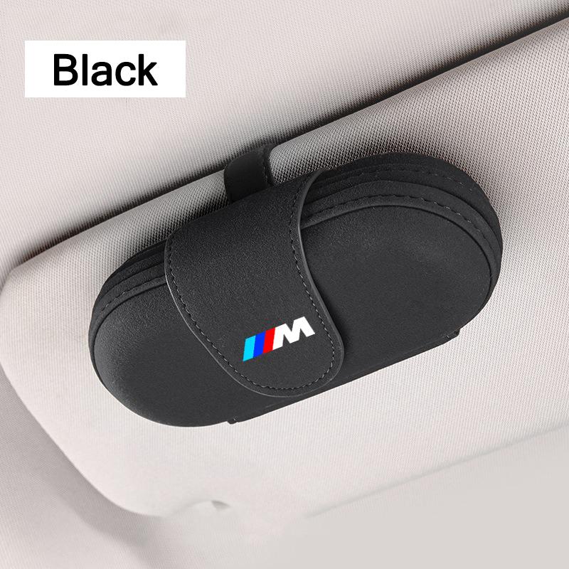 Suede Car Sun Visor Glasses Box Interior Sunglasses Storage Bag For BMW M Emblem M3 M5 X1 X3 X5 X6 E46 E39 E36 E60 Accessories FR5