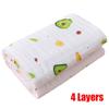 Baby Bath Towel Newborn Bathrobe Cotton Swaddle Blanket for Boy Girl 4-Layer Gauze Infant Washcloth Children's Blanket