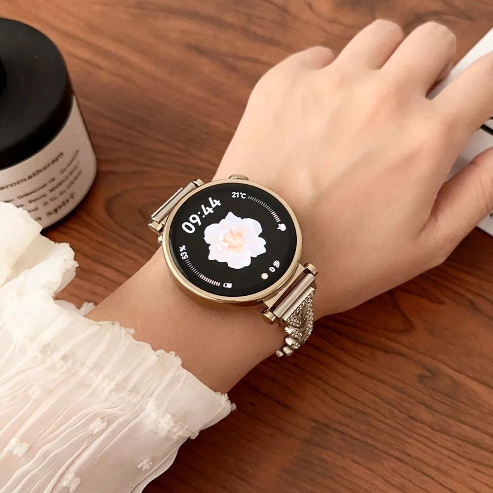 Diamant-Schlankes Armband für Huawei Watch GT6 Pro GT5 GT4 46mm Luxuriöses Damenarmband für Samsung Galaxy 7 5 6 4 Classic 40mm 44mm 42 47mm