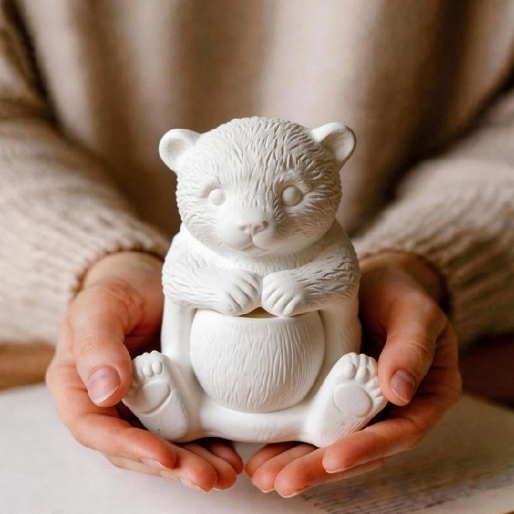 Bear Figure Silicone Candle Molds For Resin Casting Making Candle Container Soap Decorative Flowerpot Gypsum Decoration