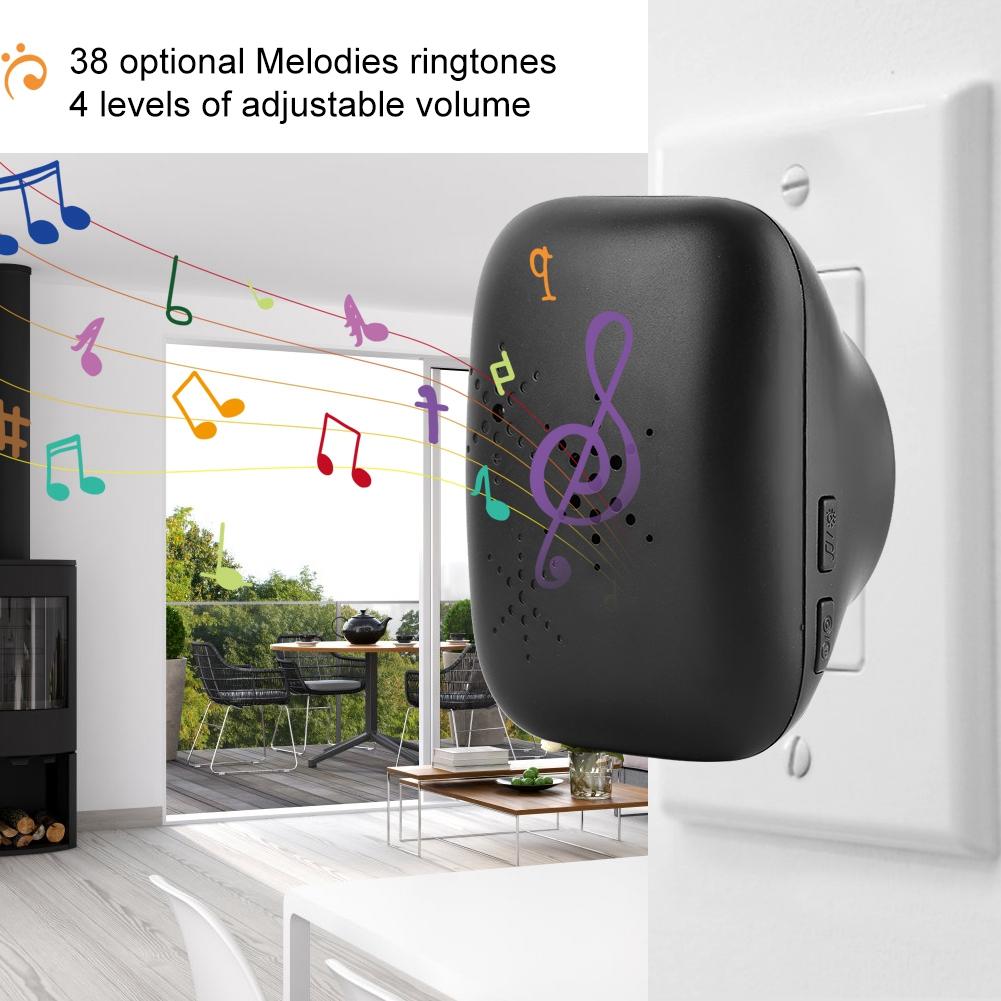 Selbstversorgte IP68 38 Melodien Drahtlose Haus Sicherheit Elektrische Türklingel(Modell B )