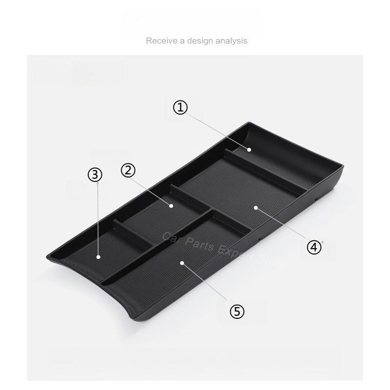 For NIO ES7 -2024 Silicone Center Console Lower Storage Box Car Under Dash Storage Central Interior Organizer Accessories