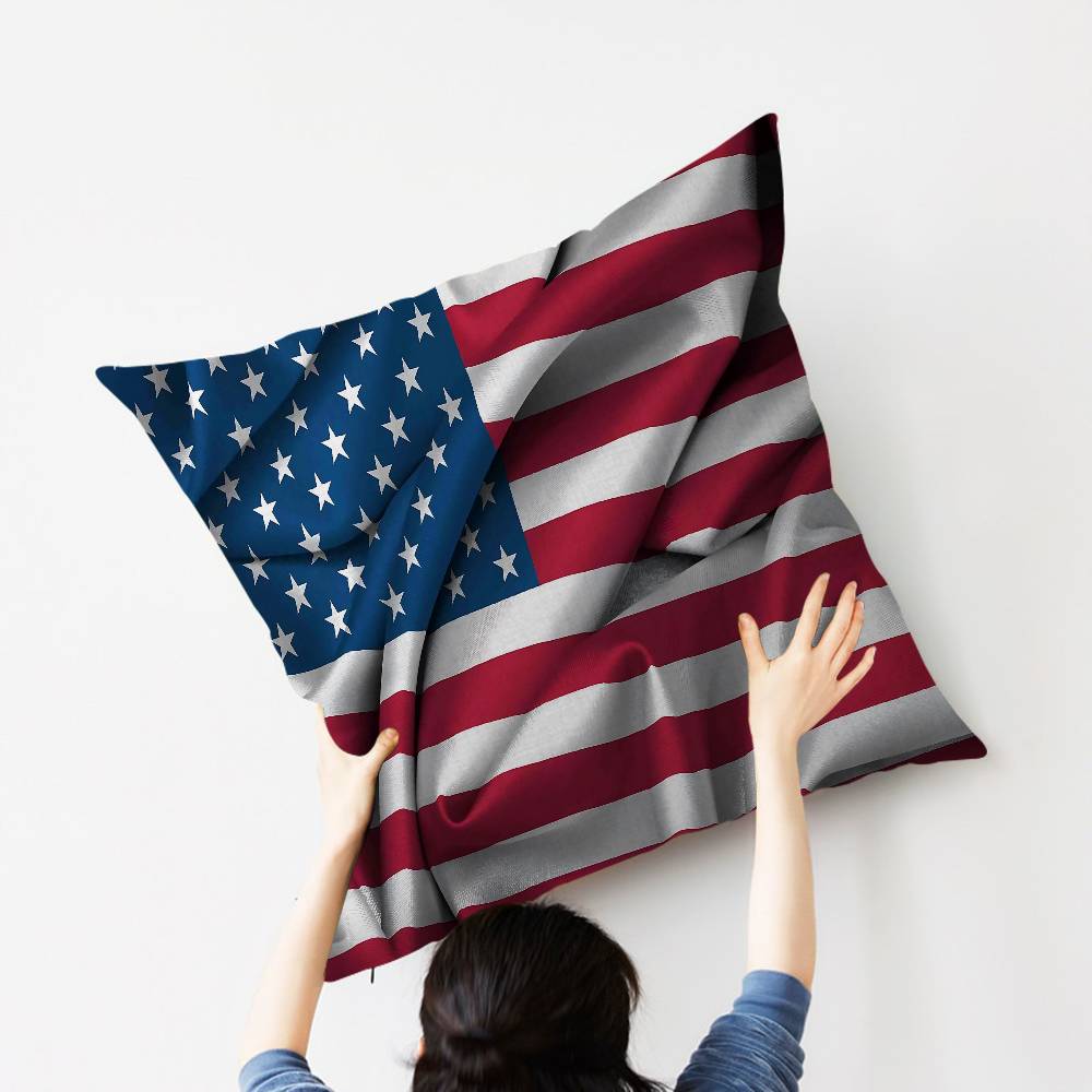 American Flag USA Maple Design Cushion Cover Happy Autumn Harvest decor Holiday Decorati Pillow Cover