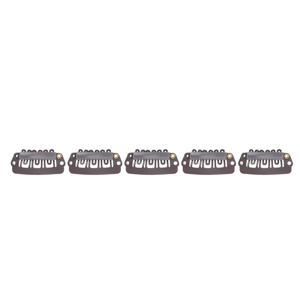 50pcs 6 Tips 6 Teeth Wig Snap Clip Metal Stainless Steel Hair Grips for Wigs Hair Extension