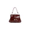 Logo Saturno Cinturino a Catena Staccabile Pelle con Texture Coccodrillo Borsa a Spalla Crossbody Portafoglio Donna Borgogna 52020003L0039I401