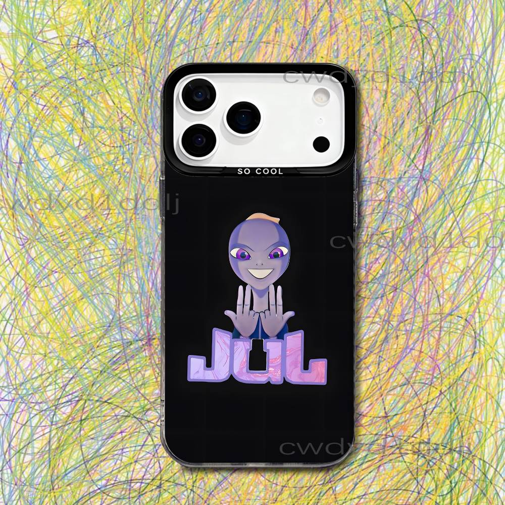 

H-Hots Juls Rapper Logo For iPhone 17,16,15,14,13,12,X,8,Pro,Max,Plus,SE4,Air,Mini Anti-Slip Black IMD Matte Case iPhone12mini