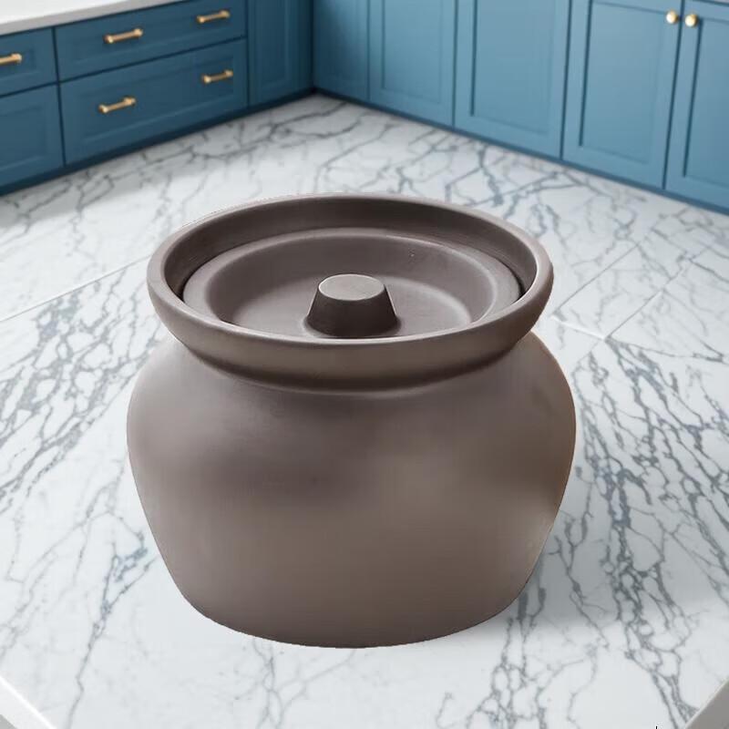 LISM Purple Clay Ceramic Stew Pot with Lid