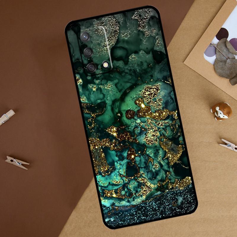 Agate Gem Crystals Marble Pattern For Oppo A18 A38 A58 A78 A98 A40 A60 A80 A74 A94 A54 A16 A76 A96 A15 A57S A17 A77 Phone Case