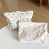 Pink Bow Makeup Bag for Purse Zipper - Large Capacity Canvas Cosmetic Organizer, Travel Toiletry Pouch for Women and Girls Gift