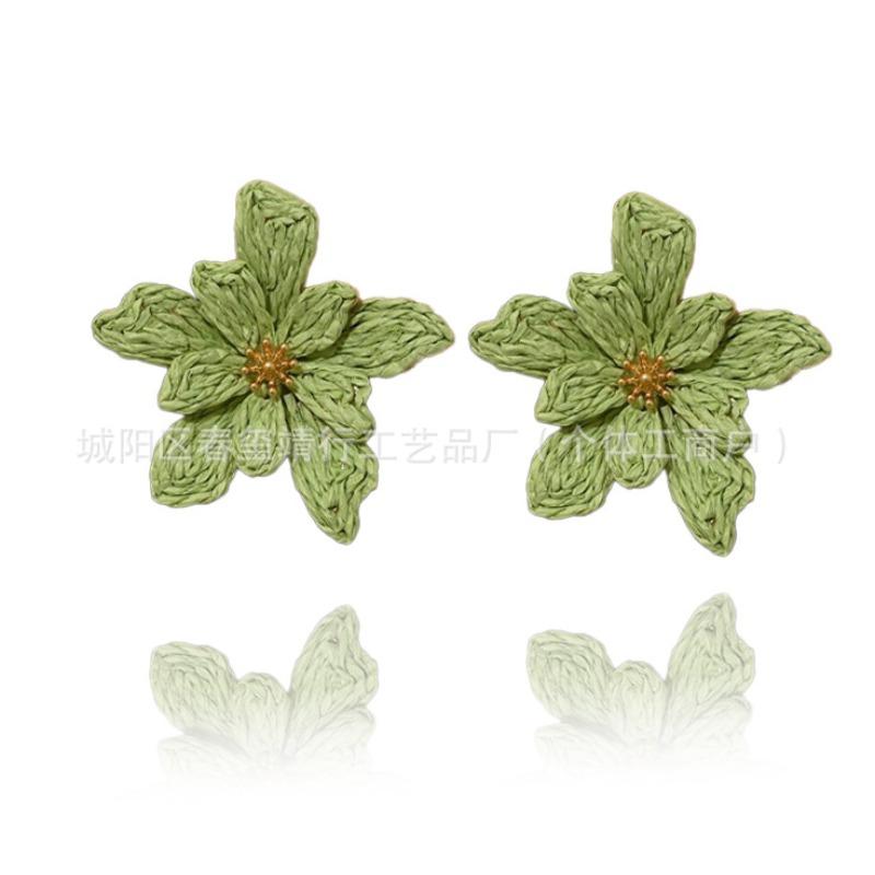 Серьги-цветы Лафит, милые модные плетеные серьги, высококачественные нишевые богемные серьги.