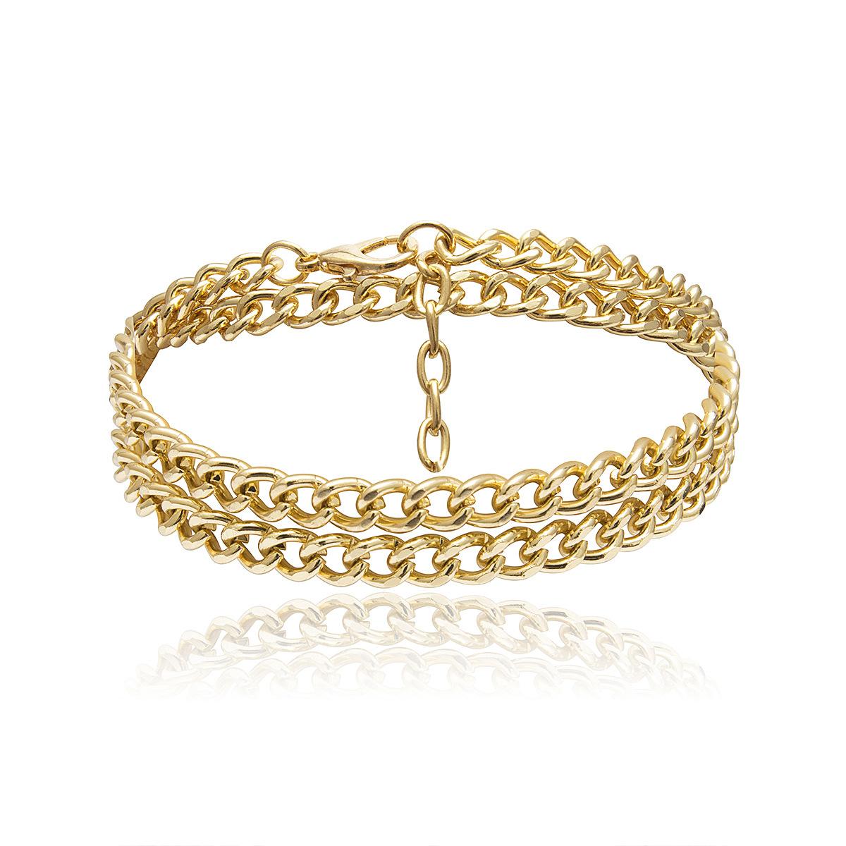 

Украшения, преувеличенная многослойная толстая цепь, нишевое украшение для ног для женщин, простой металлический персонализированный браслет на ногу ручной работы